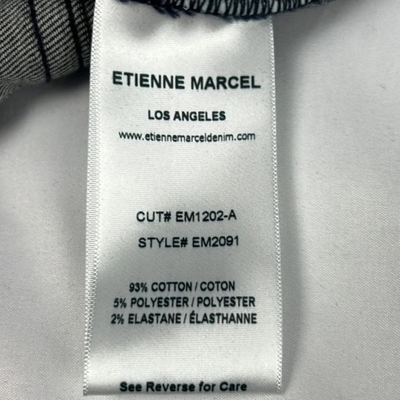 Etienne Marcel Los Angeles Dark Wash Zipper Moto Skinny Jean Size 26 - Picture 6 of 13